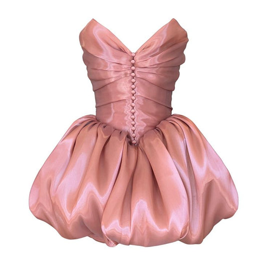 Wunderschönes dunkelolivgrünes herzförmiger Ausschnitt A-Linie Satin Tüll Kurzes Ballkleid Homecoming-Kleid ED02575