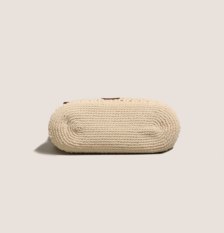 Sac fourre-tout tissé, sac à bandoulière grande capacité pour vacances à la plage, ED0343