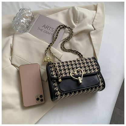 Sac à bandoulière polyvalent à motif pied-de-poule, tendance et tendance, ED0344