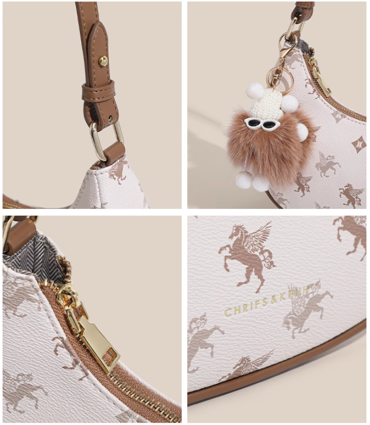 Sac à bandoulière baguette haut de gamme en forme de croissant ED0346