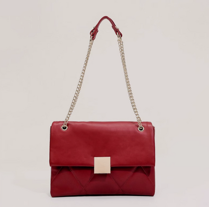 Sac bandoulière chaîne niche rouge ED0347