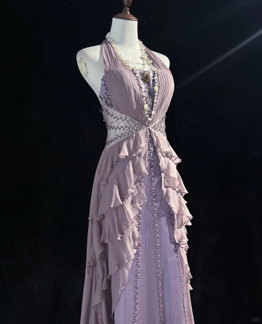 Superbe robe de soirée longue en satin fuchsia, style sirène, sans bretelles, ED02613