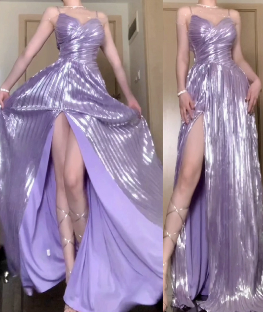 Superbe robe de soirée longue en satin fuchsia, style sirène, sans bretelles, ED02613