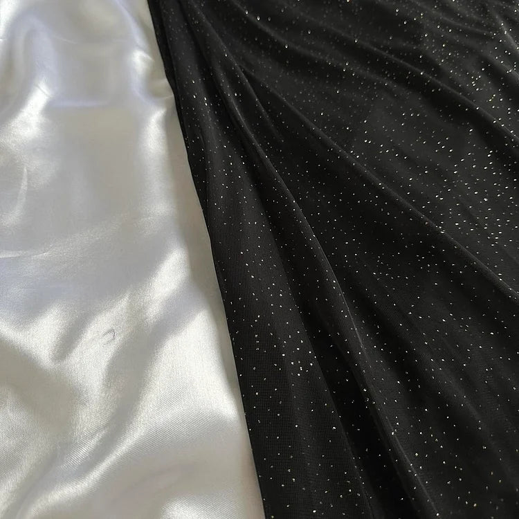 Glitter Black Sweetheart Neck Bodycon Birthday Dresses Ruffle Chiffon Formal Dresses Party Dress ED03551