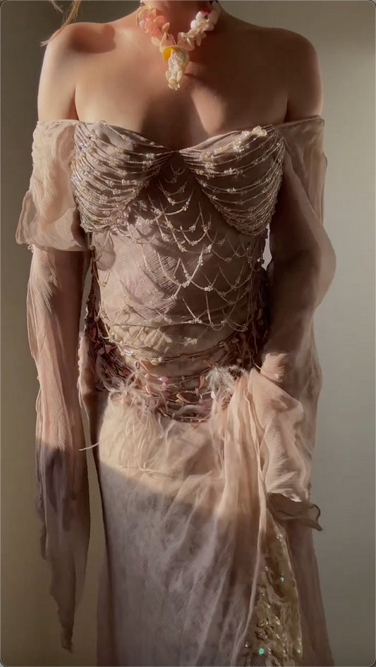 Superbe robe de soirée longue en satin fuchsia, style sirène, sans bretelles, ED02613