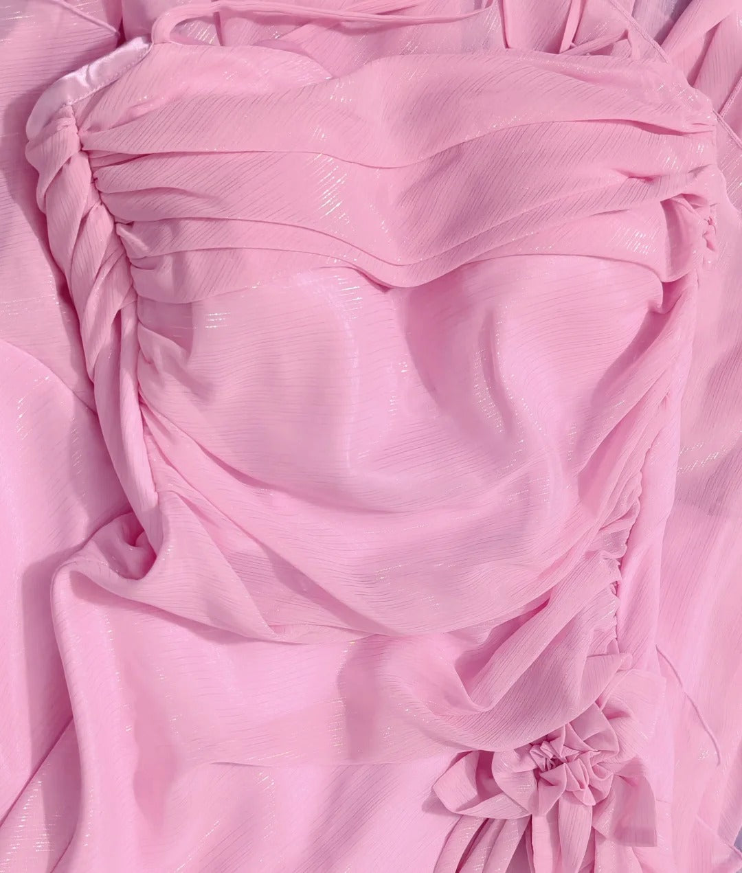 Superbe robe de soirée longue en satin fuchsia, style sirène, sans bretelles, ED02613