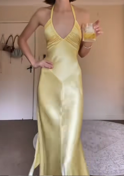 Superbe robe de soirée longue en satin fuchsia, style sirène, sans bretelles, ED02613