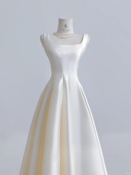 Superbe robe de soirée longue en satin fuchsia, style sirène, sans bretelles, ED02613