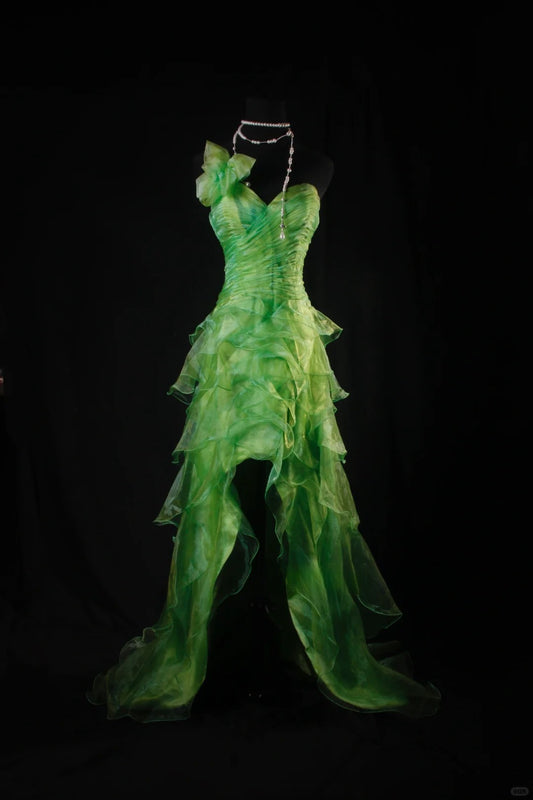 Wunderschönes dunkelolivgrünes herzförmiger Ausschnitt A-Linie Satin Tüll Kurzes Ballkleid Homecoming-Kleid ED02575