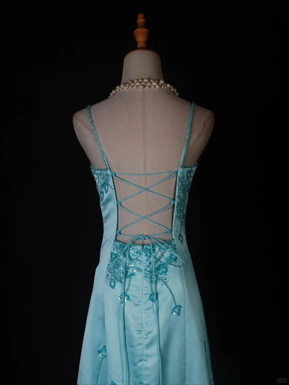 Superbe robe de soirée longue en satin fuchsia, style sirène, sans bretelles, ED02613