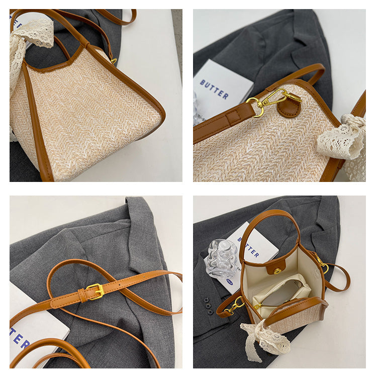 Sac à bandoulière tissé à la main décontracté et polyvalent ED0376