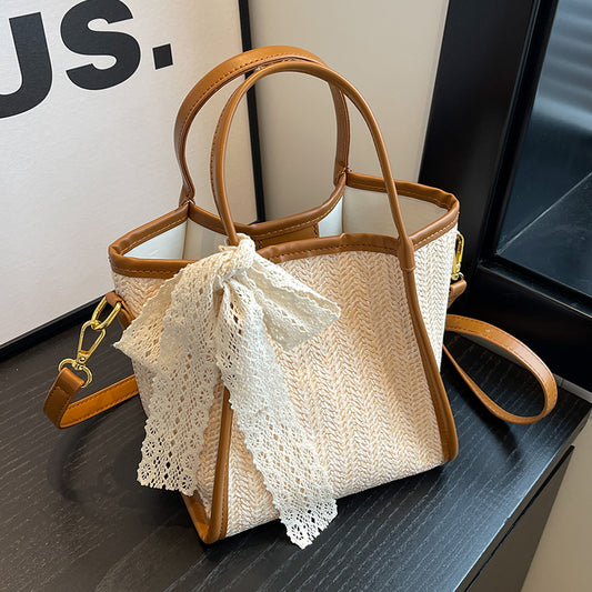 Sac à bandoulière tissé à la main décontracté et polyvalent ED0376
