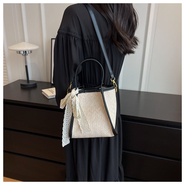 Sac à bandoulière tissé à la main décontracté et polyvalent ED0376