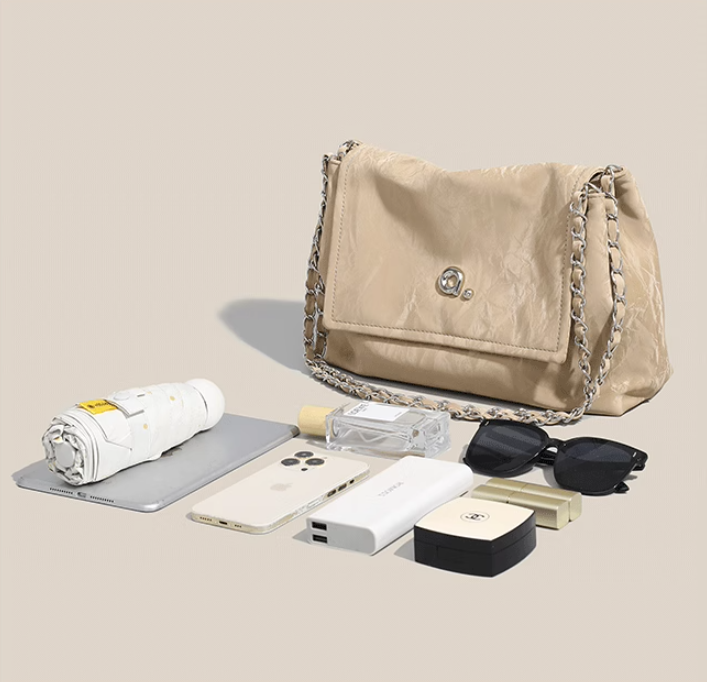 Sac à bandoulière polyvalent de grande capacité avec chaîne ED0382