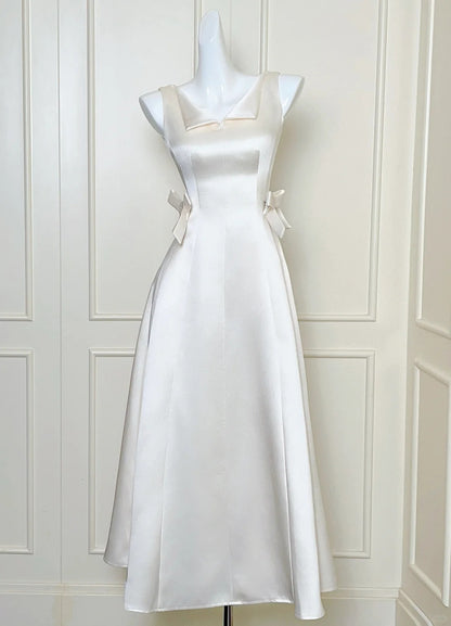 Fairy A-Line Square Neck Birthday Dress Satin Sweet 16 Dress Graduation Dress ED03898