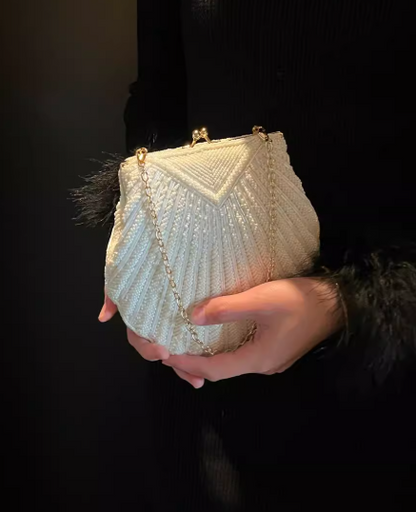 Chic Beige Wedding Bag Vintage Banquet Party Handbag ED03927