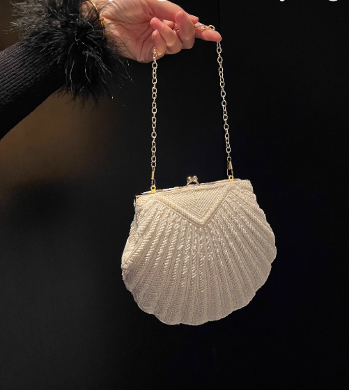 Chic Beige Wedding Bag Vintage Banquet Party Handbag ED03927