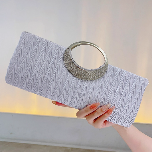 Chic Silver Wedding Bag Sparkly Rhinestone Banquet Party Handbag ED03928