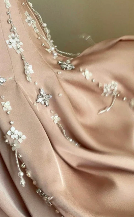 Elegant A-Line Square Neck Short Birthday Prom Dress Satin Beaded Formal Dress Graduation Dress Middle School Homecoming Dress ED03961