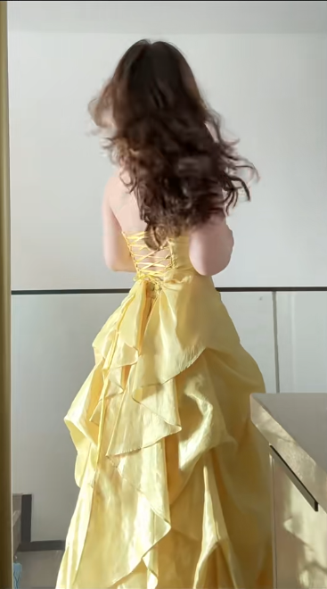 Vintage Ball Gown Sweetheart Neck Taffeta Yellow Quinceanera Dress Swe EvaFashionDress Vintage Ball Gown Sweetheart Neck Taffeta Yellow Quinceanera Dress Swe EvaFashionDress