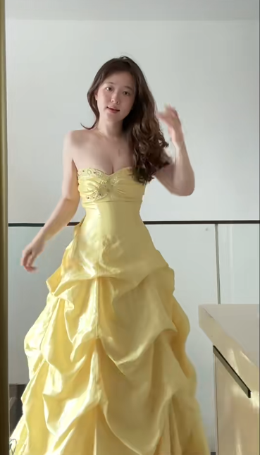 Vintage Ball Gown Sweetheart Neck Taffeta Yellow Quinceanera Dress Sweet 16 Dress  ED03986