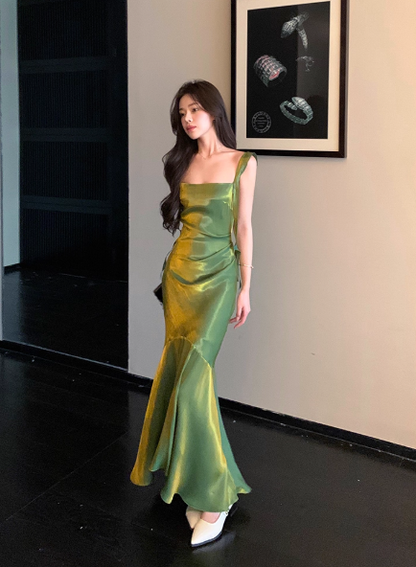 Wunderschönes dunkelolivgrünes herzförmiger Ausschnitt A-Linie Satin Tüll Kurzes Ballkleid Homecoming-Kleid ED02575