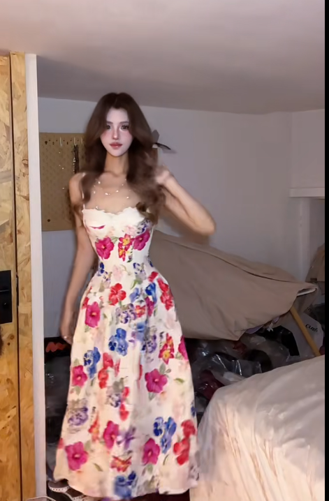 Superbe robe de soirée longue en satin fuchsia, style sirène, sans bretelles, ED02613