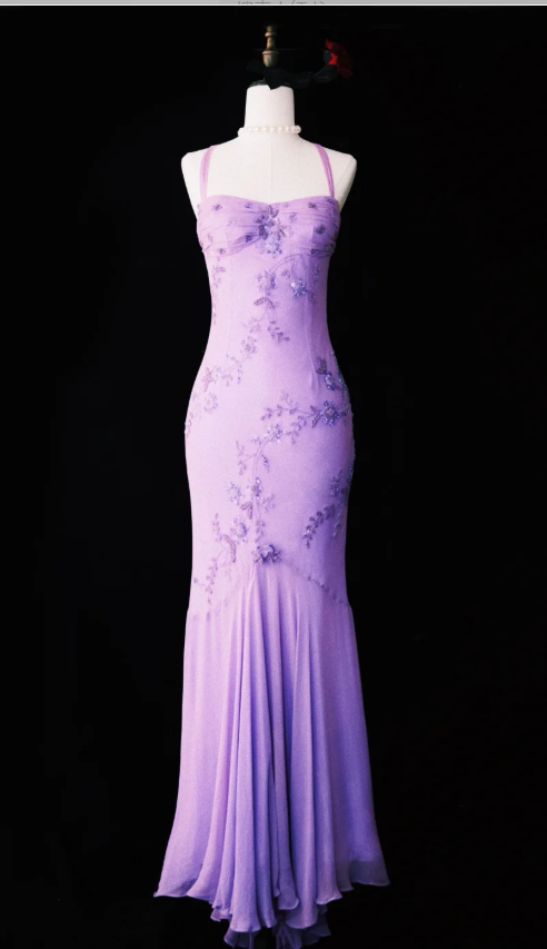Superbe robe de soirée longue en satin fuchsia, style sirène, sans bretelles, ED02613