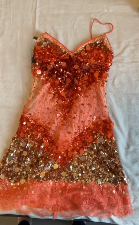 Sexy Spaghetti Strap Sheath Lace Sequin Short Prom Dresses, Red Homecoming Dresses ED04046