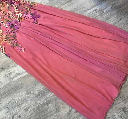 Elegant Hot Pink Sheath Chiffon Long Prom Dresses, Halter Neck Backless Evening Dress ED04068