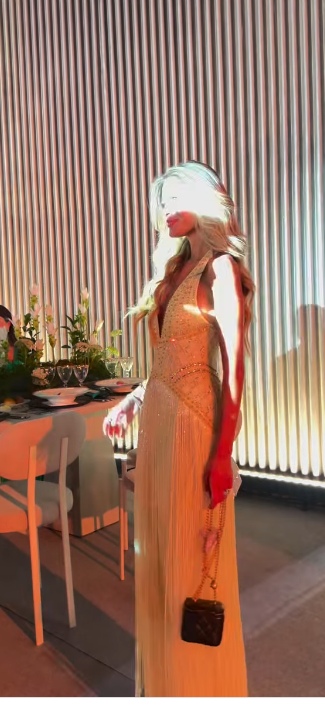 Gorgeous Sheath V-neck Open Back Prom Dress with Tassels Butter Yellow Backless Formal Evening Dress ED04080