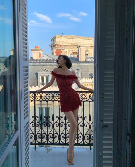 Superbe robe de soirée longue en satin fuchsia, style sirène, sans bretelles, ED02613