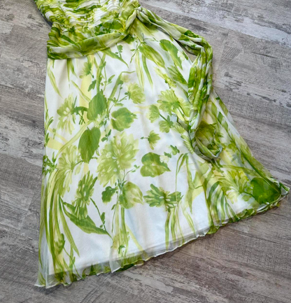 Vintage Green Halter Birthday Dresses Floral Chiffon Homecoming Dresses A-Line Short Prom Dresses ED04177