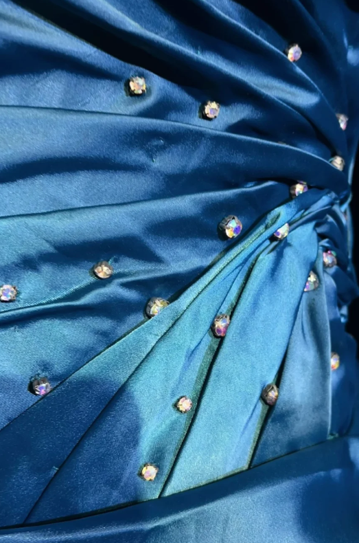 Elegant Spaghetti Strap Bodycon Satin Short Prom Dresses Blue Homecoming Dresses ED04246