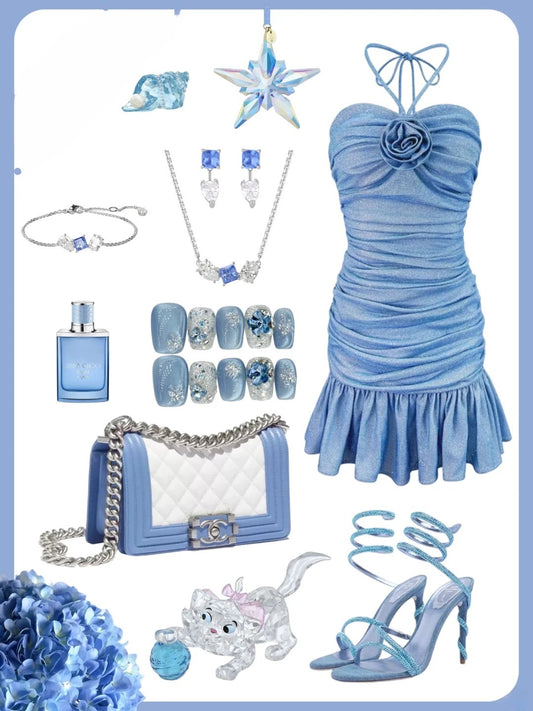Sexy Halter Bodycon Birthday Dresses Blue Homecoming Dresses Fashion Party Outfits ED04250