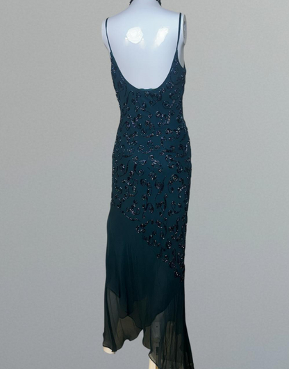 Superbe robe de soirée longue en satin fuchsia, style sirène, sans bretelles, ED02613