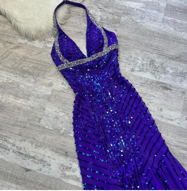 Superbe robe de soirée longue en satin fuchsia, style sirène, sans bretelles, ED02613