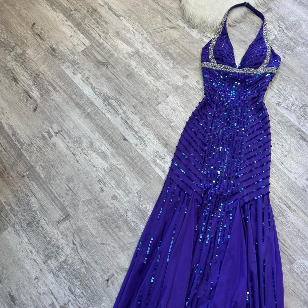 Superbe robe de soirée longue en satin fuchsia, style sirène, sans bretelles, ED02613