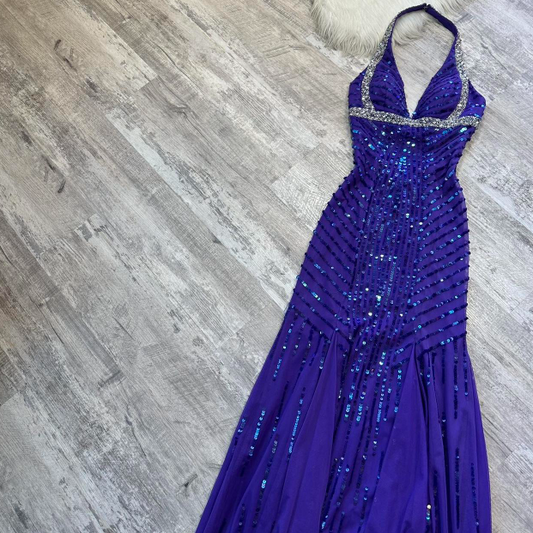 Superbe robe de soirée longue en satin fuchsia, style sirène, sans bretelles, ED02613