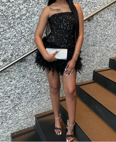 Sexy Strapless Bodycon Short Prom Dresses, Black Homecoming Dresses, S EvaFashionDress Sexy Strapless Bodycon Short Prom Dresses, Black Homecoming Dresses, S EvaFashionDress