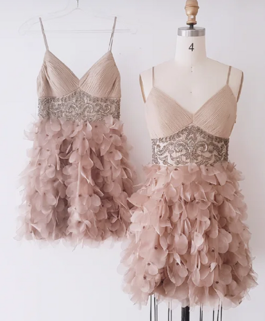 Cute Spaghetti Strap Bodycon Short Prom Dresses, Sleeveless Homecoming Dresses Pink Birthday Dresses ED04282