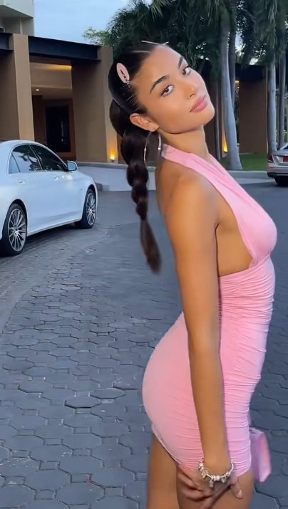Sexy V neck  Bodycon Chiffon Short Prom Dresses, Pink Homecoming Dresses, Backless Birthday Dresses ED04284