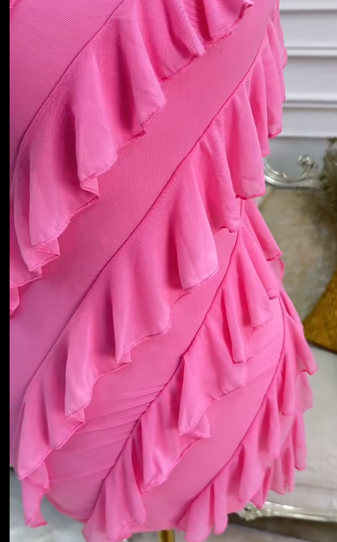 Sexy Strapless Sheath Chiffon Short Prom Dresses, Pink Homecoming Dresses Birthday Dresses ED04285