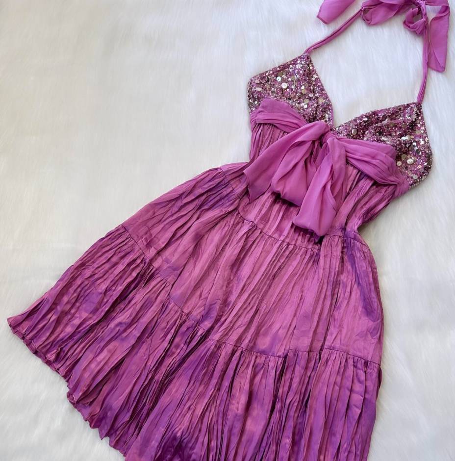Vintage Halter Sheath Satin Short Prom Dresses, Beads Backless Homecoming Dresses ED04306