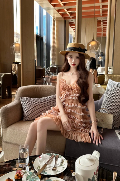 Cute Spaghetti Straps Sheath Short Prom Dresses, Peach Homecoming Dresses ED04329