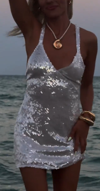 Sexy V neck Sheath Short Open Back Prom Dresses, Silver Homecoming Dresses ED04342