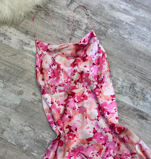 Vintage Spaghetti Straps Sheath Short Prom Dresses, Floral Homecoming Dresses ED04359