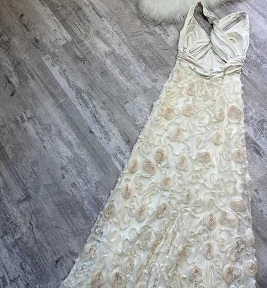 Elegant V-neck Sheath Tulle Applique Long Prom Dresses, Backless Formal Evening Dresses ED04367