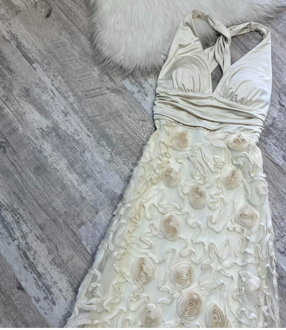 Elegant V-neck Sheath Tulle Applique Long Prom Dresses, Backless Formal Evening Dresses ED04367