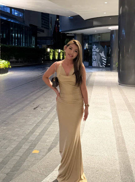 Elegant Halter Sheath Satin Long Prom Dresses, Champagne Formal Evening Dresses ED04375